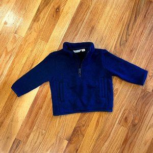 Janie and Jack Half Zip Navy Sweater